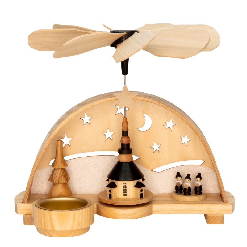 Schwibbogenpyramide Seiffener Kirche Spielwarenmacher Günther 202/700