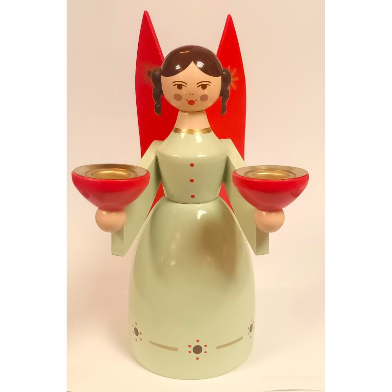 Lichterengel grün 10 cm Volkskunstwerkstatt Eckert 22/45 grün