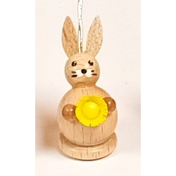 Behang Minihäschen mit gelber Blume