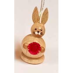 Behang Minihäschen mit roter Blume