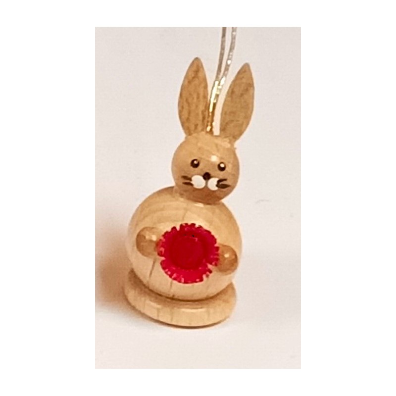 Behang Minihäschen mit roter Blume