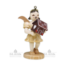 Blank Engel, Kurzrock, natur mit Pfefferkuchenhaus neu 2026 EK-M 015