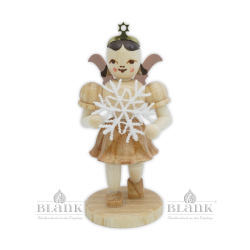 Blank Engel, Kurzrock, natur mit Schneeflocke aus Plauener Spitze neu 2026 EK-M 018