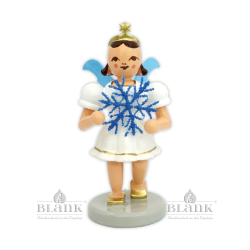 Blank Engel, Kurzrock, farbig mit Schneeflocke Plauener Spitze neu 2026 EKF-MF 018