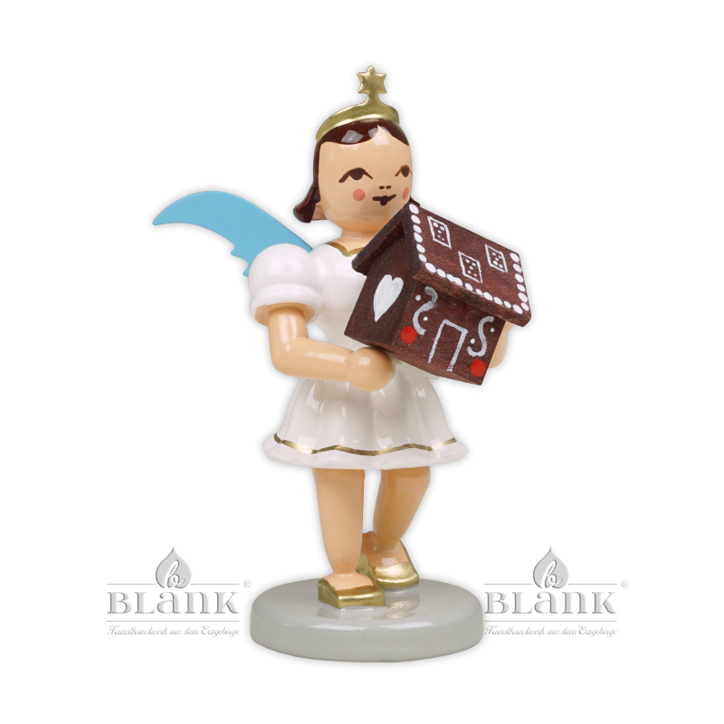 Blank Engel, Kurzrock, farbig mit Pfefferkuchenhaus neu 2026 EKF-MF 015