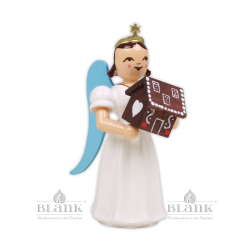 Blank Engel, Langrock farbig mit Pfefferkuchenhaus ELF - MF 015