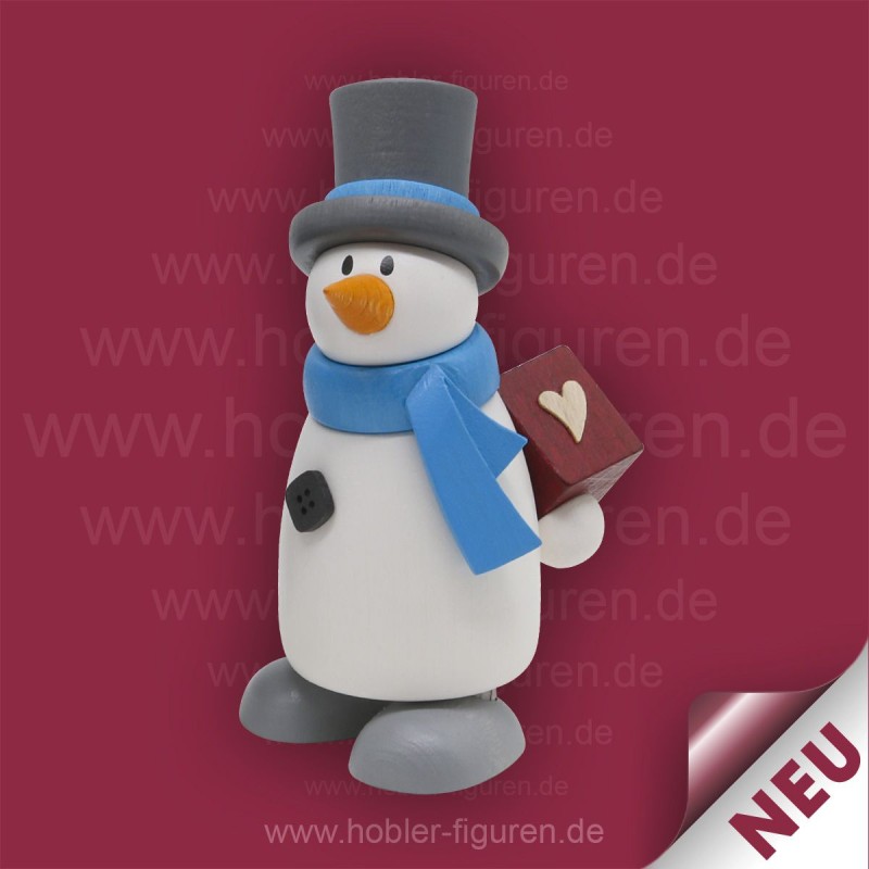 Hobler Figuren Schneemann Fritz mit Geschenk neu 8115