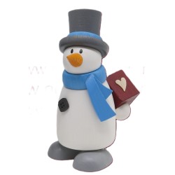 Hobler Figuren Schneemann Fritz mit Geschenk neu 8115