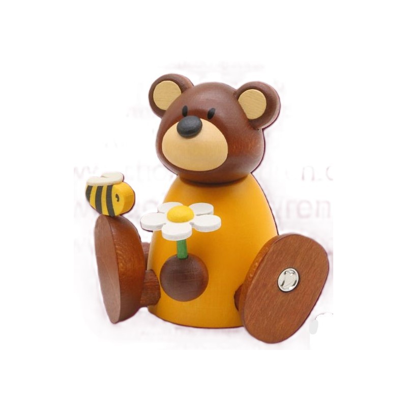 Hobler Bärchen Bärbel sitzend mt Blume Hobler Figuren 1204