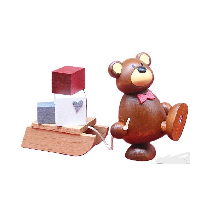 Hobler Bärchen Bärnd mit Geschenkeschlitten Hobler Figuren 1104