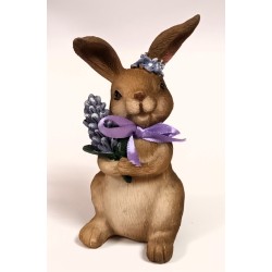 Hase mit Blume Holzwurm