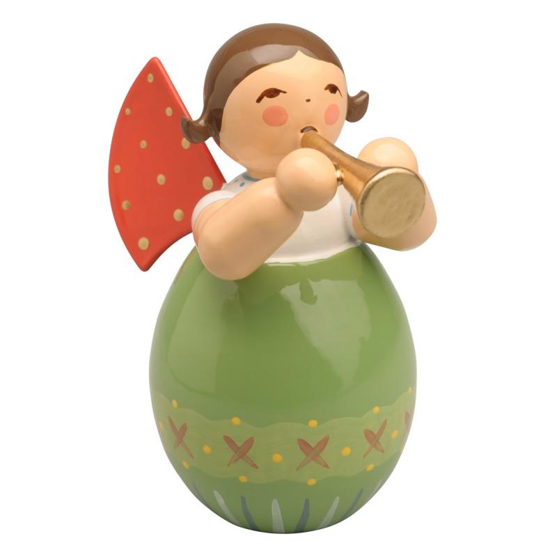 Wendt und Kühn Engel mit Flöte in grünem Ei 651/4