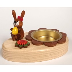 Teelichthalter Hase mit Ei HoDreWa Legler 11/32