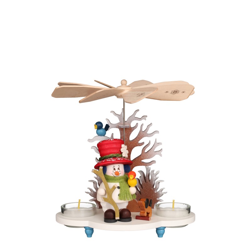 Tischpyramide Mikrowichtel Schneemann Ulbricht 35217