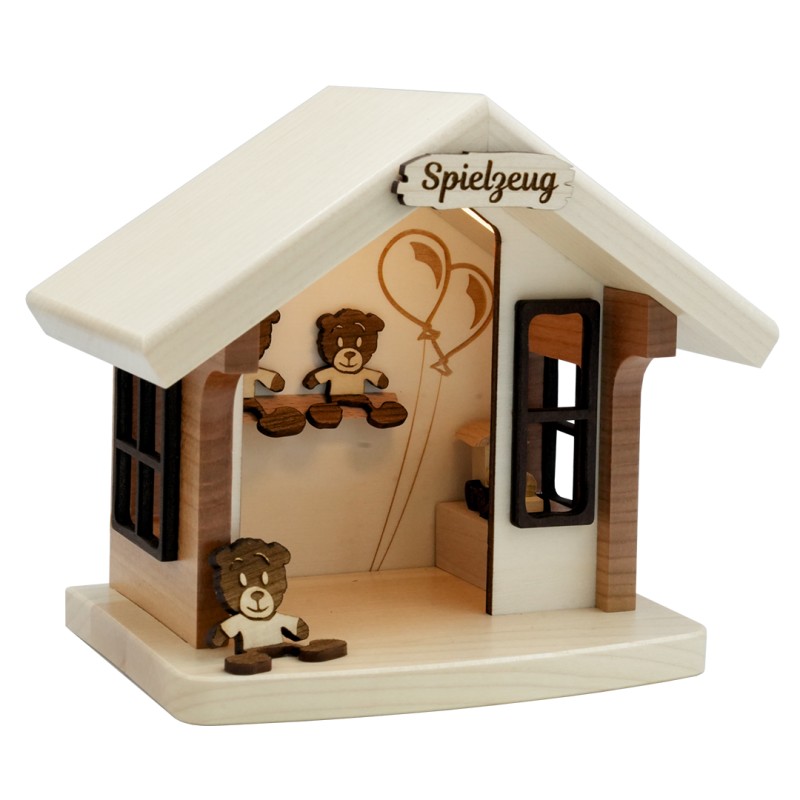 Weihnachtshütte beleuchtet Spielzeug Neu 2026 Volkmar Wagner 712