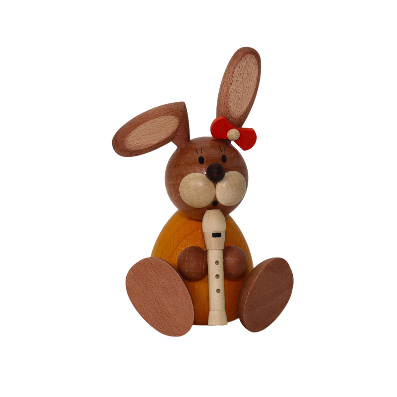 Osterhäsin sitzend mit Flöte Paul Ullrich 1010