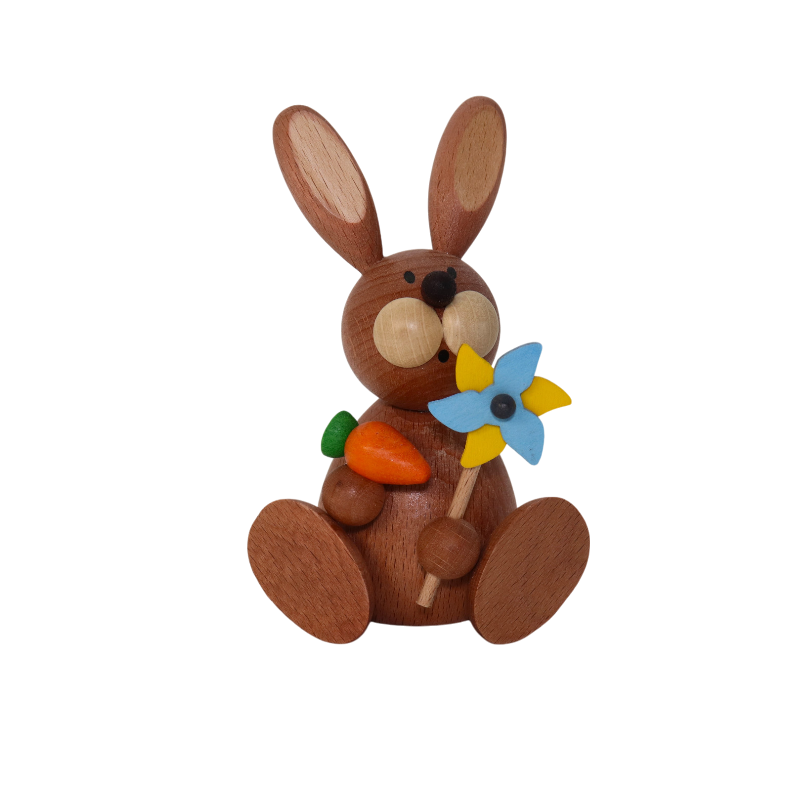 Osterhase sitzend mit Windrad Paul Ullrich 1012