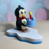 jun.Holz Pinguin Happy Birthday mit Torte P1326