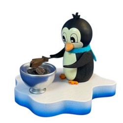 jun.Holz Pinguin Gebraten" mit Tiegel P1327