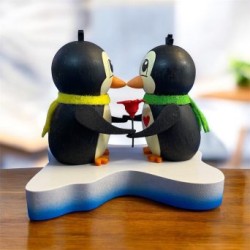 jun.Holz Pinguine verliebt P1328