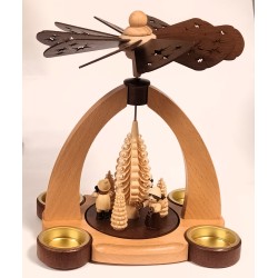 Pyramide mit Pfefferkuchenkindern Teelichtpyramide Legler 83/206