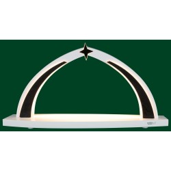 Schwibbogen modern wood LED Bogen leer, weiß Tietze 5010W