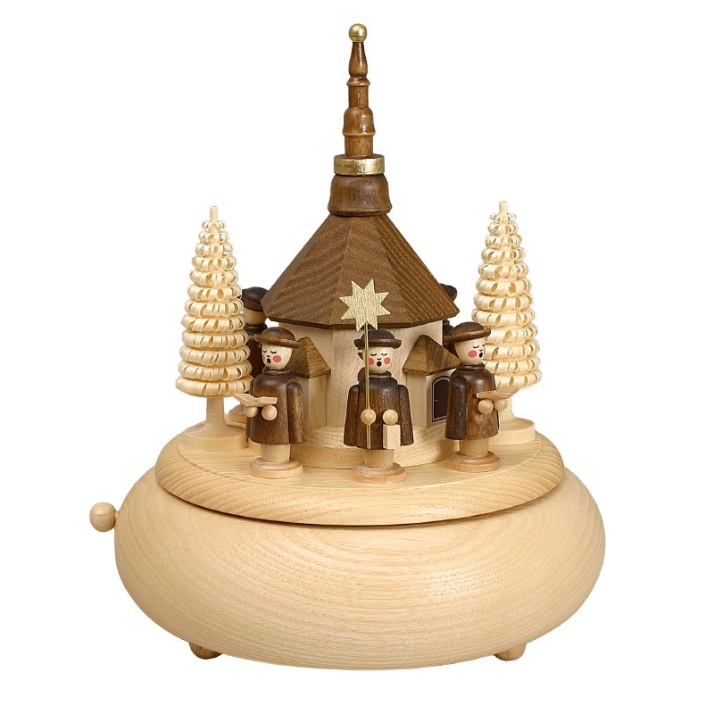 Spieldose Seiffener Kirche, natur  Volkskunstwerkstatt Unger 0230