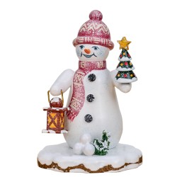 Hubrig Volkskunst GmbH Winterkinder Schneemann Tannenlicht 110h0069