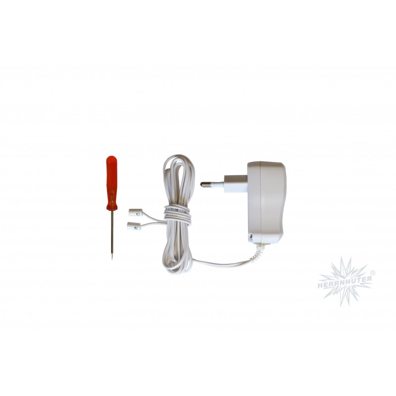 Herrnhuter Netzgerät 1000 mA weiß, Beleuchtung 13 cm Stern A1e, A1b Miniaturstern