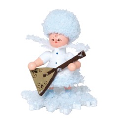 Drechslerei Kuhnert Schneeflöckchen mit Balalaika 43140