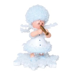 Drechslerei Kuhnert Schneeflöckchen mit Flöte Musiker Musikant 43141