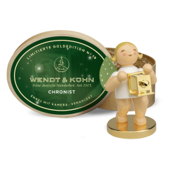 Wendt und Kühn Goldedition Der Chronist Engel mit vergoldeter Kamera 650/302LE