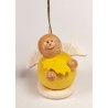 Baumbehang Engel gelb mit Sternschnuppe Holzwaren Egermann 363GE/H/ Schnuppe