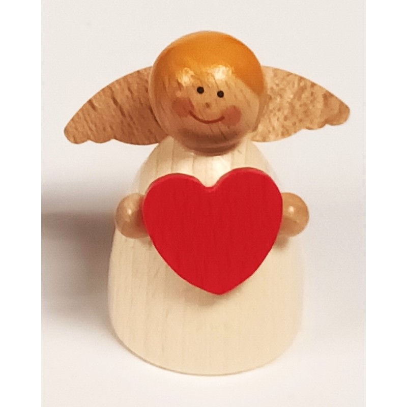 Engel weiß mit Herz Holzwaren Egermann 461 Herz
