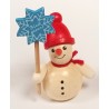 Schneemann mit Kristall und roter Mütze Holzwaren Egermann 303
