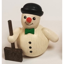 Schneemann mit Schneeschieber melone Holzwaren Egermann 310 melone