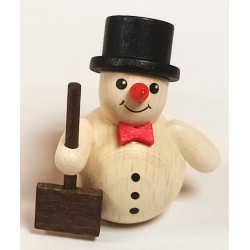 Schneemann mit Schneeschieber Zylinder Holzwaren Egermann 310 zylinder