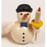 Schneemann mit Kerze Melone Holzwaren Egermann 305 melone