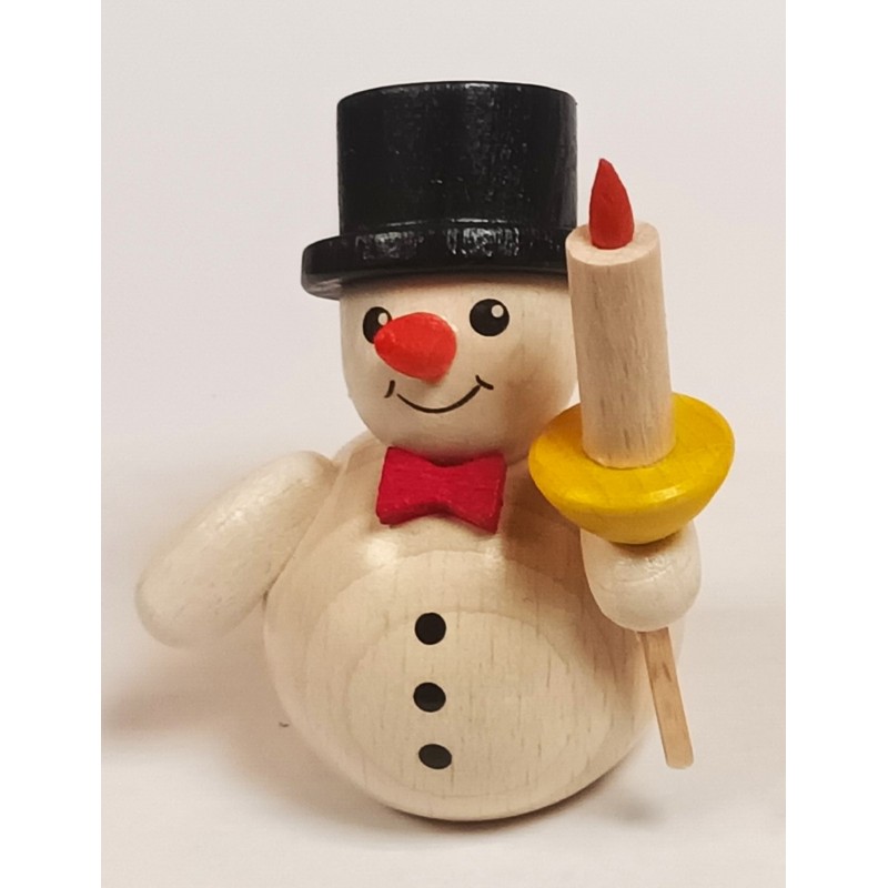 Schneemann mit Kerze Zylinder Holzwaren Egermann 305 zylinder