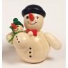 Schneemann mit Kind auf dem Arm Melone Holzwaren Egermann 319 Melone