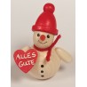 Schneemann mit Herz und rote Mütze Holzwaren Egermann 349 rote Mütze