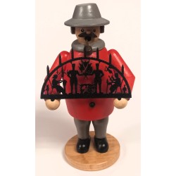 Räuchermann mit Metallschwibbogen Egermann 935 rot