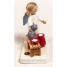 Flade Flachshaarengel Engel mit Katze und Milchkanne Flade 61137