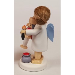 Flade Flachshaarengel Engel mit Nussknacker und Pinsel Flade 61139