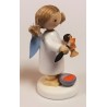 Flade Flachshaarengel Engel mit Puppe und Pinsel Flade 61140