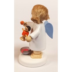 Flade Flachshaarengel Engel mit Puppe und Pinsel Flade 61140