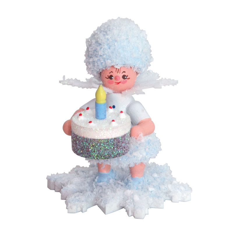 Drechslerei Kuhnert Schneeflöckchen mit Torte Neuheit 2026 43156
