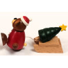 Hobler Bärchen Lars Christmas mit Schlitten und Bäumchen Hobler Figuren 1303