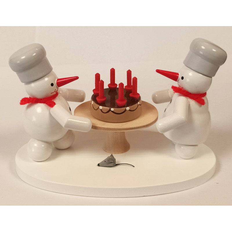 Bäcker Schneemannpaar mit Torte Ralf Zenker 001-200-31