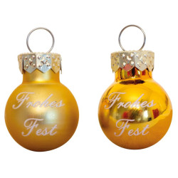 Mini Eule mit Weihnachtskugel gold Kuhnert 37381/GO